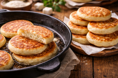 Мешаю стакан сметаны и муку &mdash; жарю сметанные лепешки: старый беспроигрышный рецепт. Вкусно с вареньем к чаю