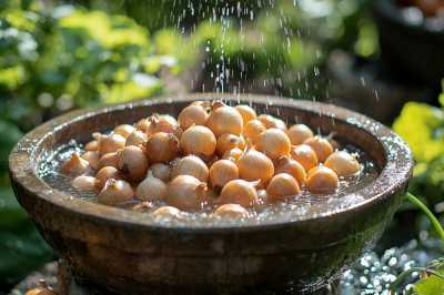 Лук не гниет и не уходит в стрелки: замачиваю севок перед посадкой в домашних условиях