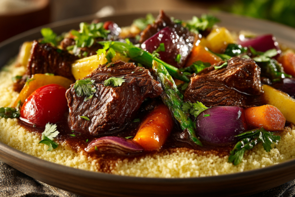 Вместо скучной тушеной говядины делаю эту &mdash; с кукурузой, сладким перцем и чили. Кускус не варю, завариваю