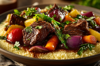 Вместо скучной тушеной говядины делаю эту &mdash; с кукурузой, сладким перцем и чили. Кускус не варю, завариваю