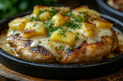 Из курицы и ананасов делаю не салат, а горячее: рецепт грудки со сметанно-чесночным соусом