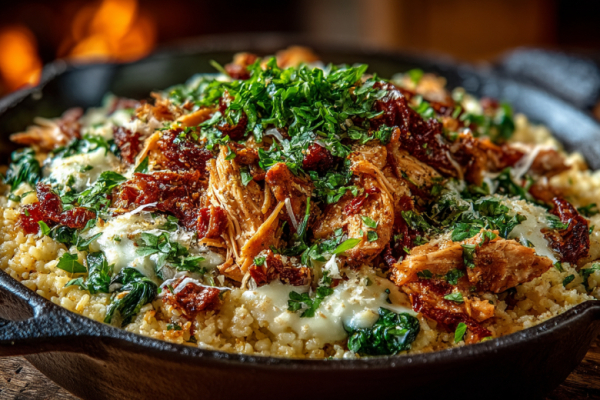 Забудьте про рис! Готовлю булгур со сливками, курицей и вялеными томатами. Впитывает все соки