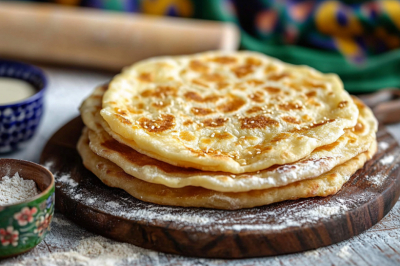 Готовим узбекские лепешки катлама: тесто на воде &mdash; и через 20 минут готово, слоистее и ароматнее хачапури