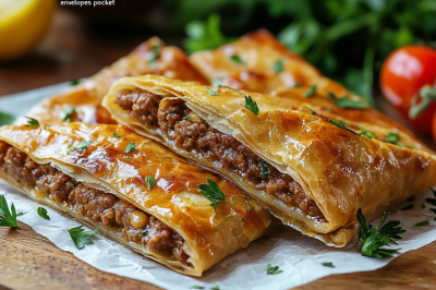 Тонкие конвертики с мясом и луком &mdash; жарю до хруста и подаю со сметаной: муж говорит, что это лучше чебуреков