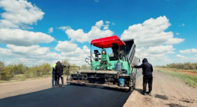 На трассе Актобе - Уральск - граница РФ идет ремонт