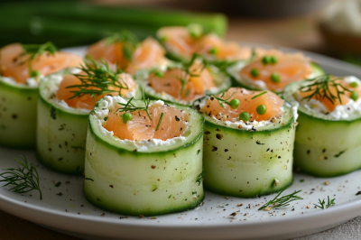 Вместо бутербродов с красной рыбой делаю огуречные роллы на праздничный стол: дешевле и вкуснее