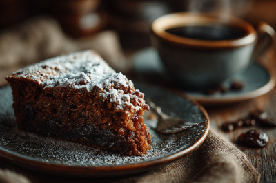 Кофейный пирог с черносливом &mdash; десерт для гурманов в пост. Глубокий вкус, нежная текстура, аромат имбиря и корицы. Готовится в один микс!