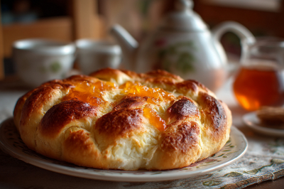 Пачка творога, яйцо и немного варенья &mdash; смешиваю и запекаю: на выходе &mdash; воздушный пирог-косичка